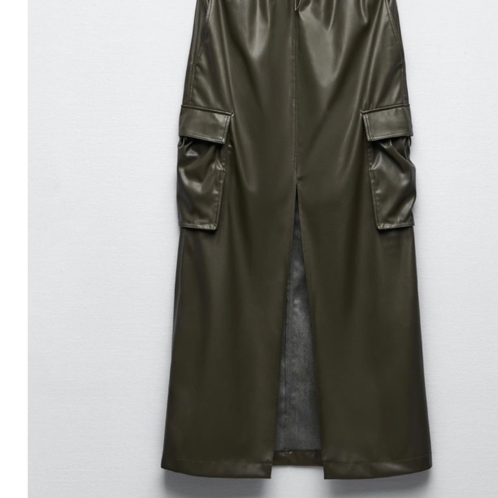 Zara faux leather cargo skirt - Picture 5 of 6
